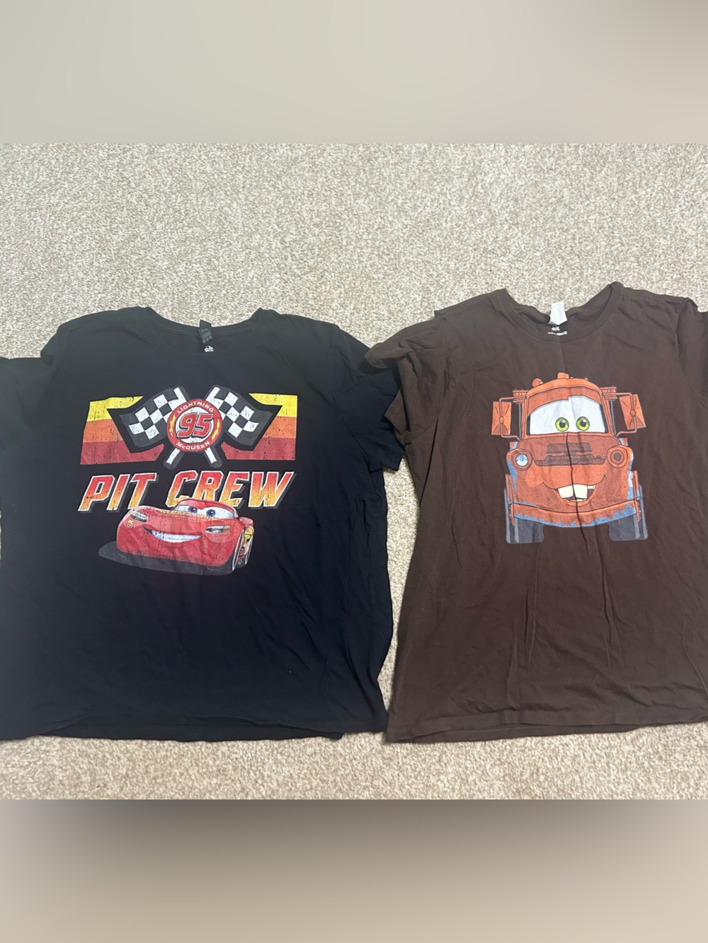 Disney Pixar CARS lightning McQueen shirts plus size 2x